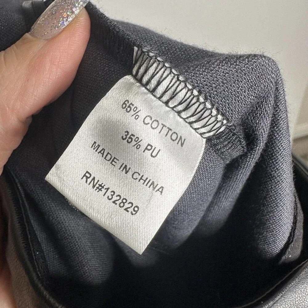 NWT Revolve Superdown Adonia Faux Leather Pants Zipper Fly Womens Black Size S - Picture 8 of 8